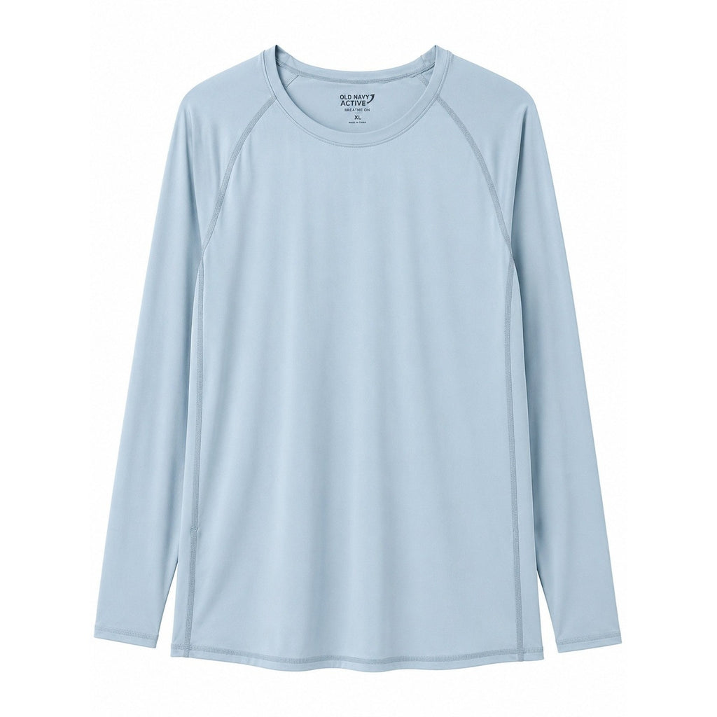 Old Navy Active Breathe On Top Womens XL Light Blue Long Sleeve Workout Shirt