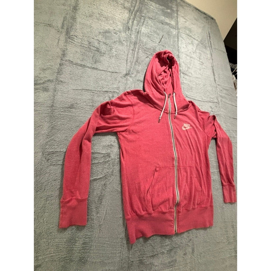 Nike Womens L Pink Full Zip Hoodie Athleisure Casual Sweatshirt