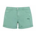 Old Navy Womens Distressed Denim Shorts Seafoam Green Cuffed Size 16 Mid Rise