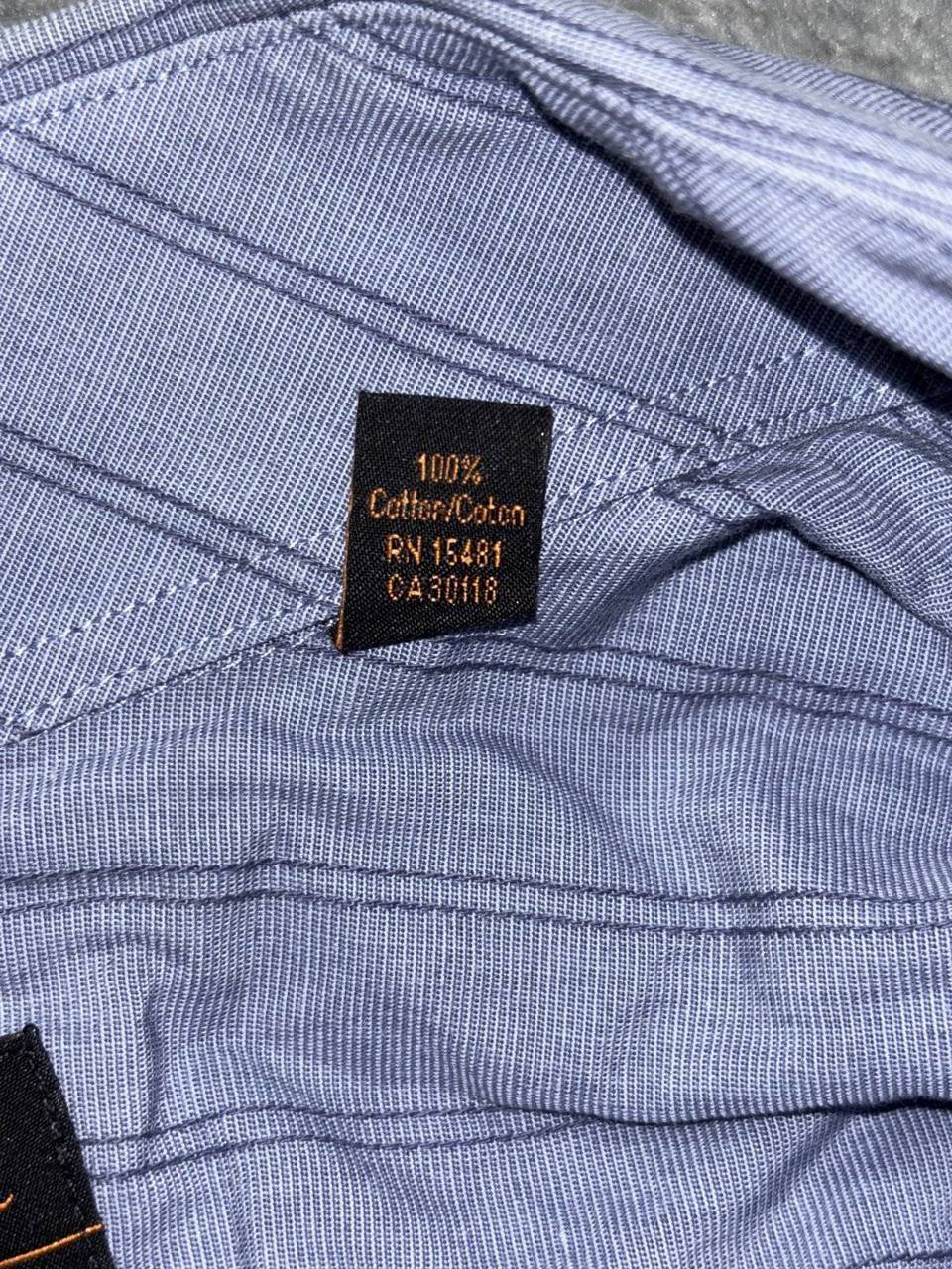 Ben Sherman Men's Blue Striped Dress Shirt 16 32-33, photo 10 of 11