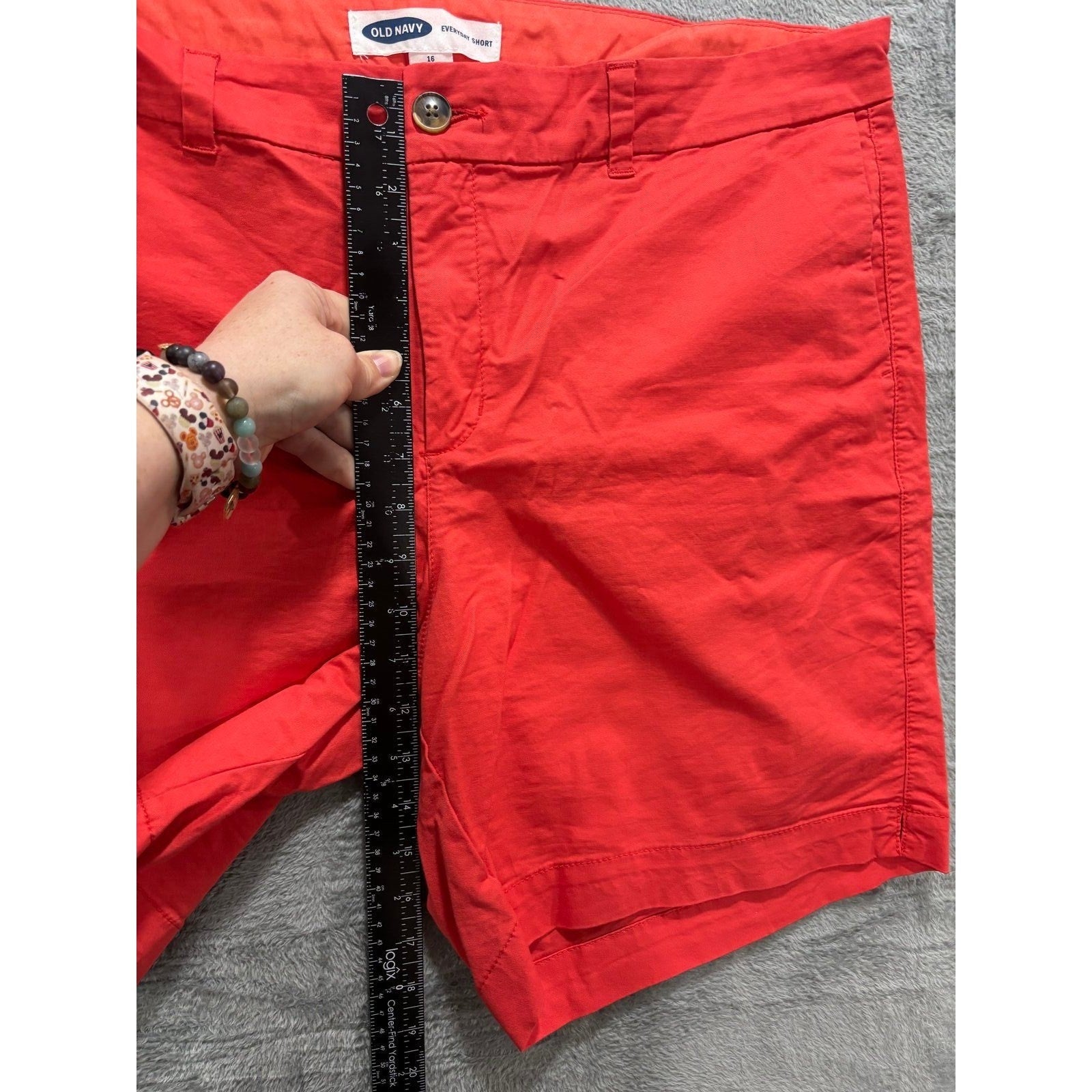 Old Navy 16 Red Everyday Short Womens Preppy Casual Mid Rise Chino Shorts