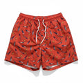 Way To Celebrate! M Red Fireworks Patriotic Swim Trunks Vintage Casual