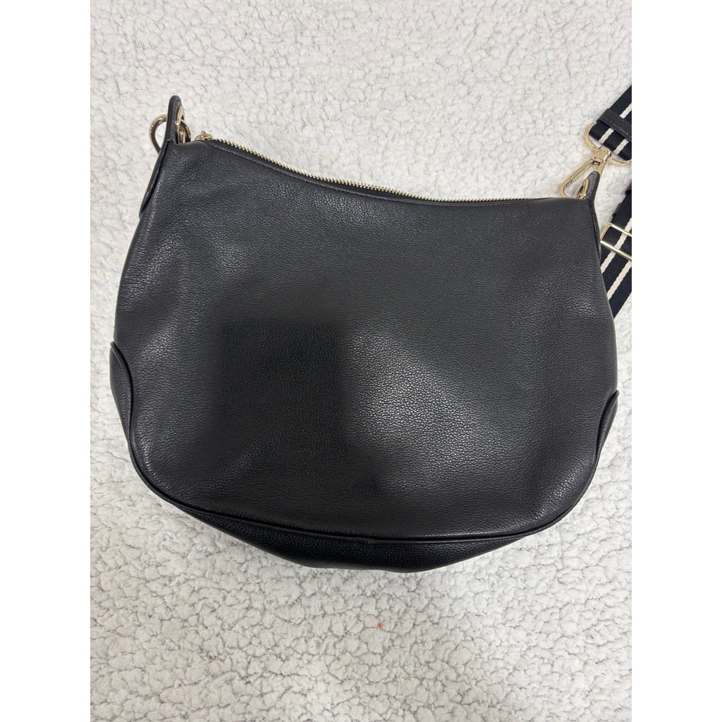 Kate Spade Black Leather Crossbody Bag & Wallet Set Pebbled Flap Purse Gold Logo