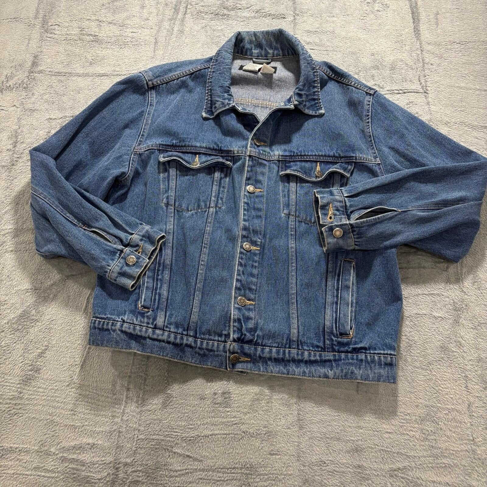 Wrangler Hero XL Blue Denim Trucker Jacket Womens Vintage Casual