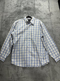 Jos. A. Bank Men's Blue Yellow Plaid Shirt Size L