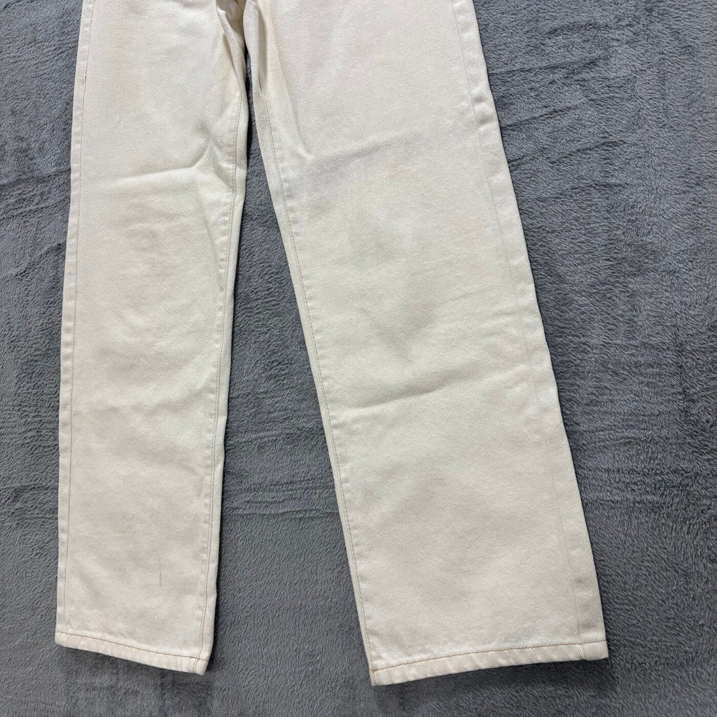 Cotton On Womens 2 Cream Loose Straight Leg Jeans Denim Casual Boho