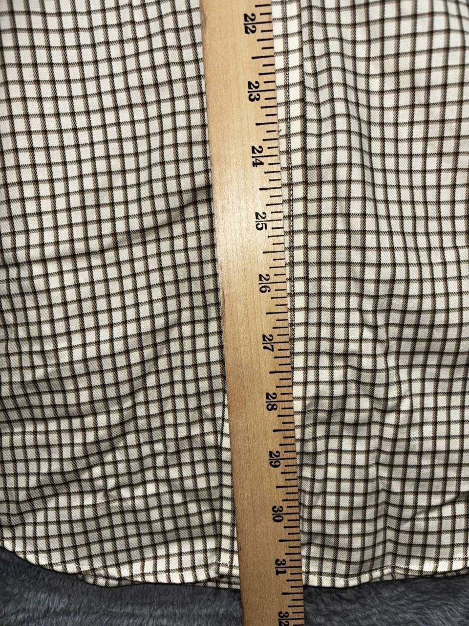 L.L.Bean Men's White Brown Check Shirt L Regular, photo 5 of 8