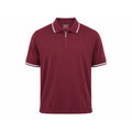 Craft Flow Knitwear Mens XL Burgundy Ribbed Quarter Zip Polo Shirt Tipped Trim