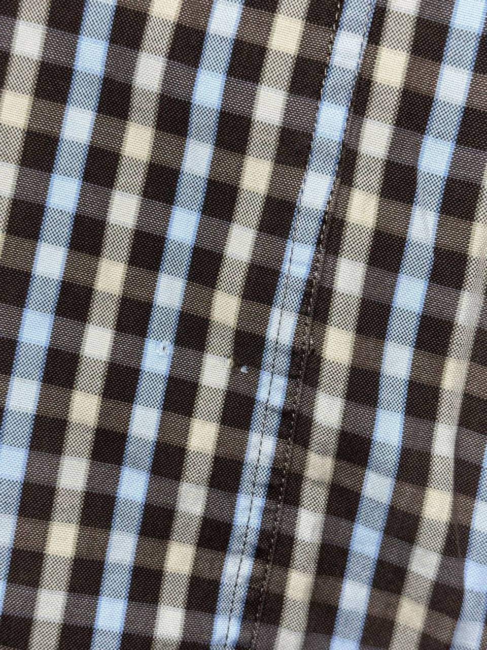 Ermenegildo Zegna Men's Brown Check Shirt Size XL, photo 5 of 10
