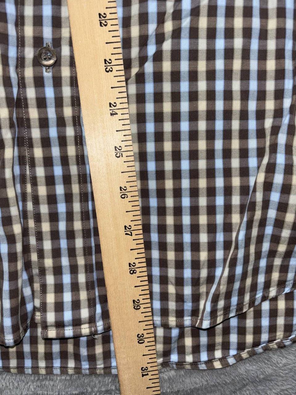 Ermenegildo Zegna Men's Brown Check Shirt Size XL, photo 7 of 10