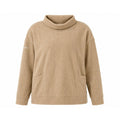 Columbia Women XXL Tan Herringbone Cowl Neck Fleece Pullover Sweatshirt Gorpcore