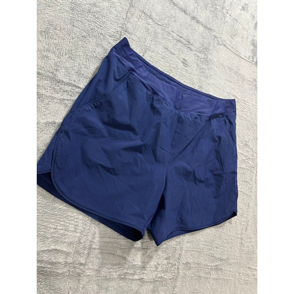 Lands' End Womens XL Navy Blue Athletic Shorts Casual Athleisure Activewear