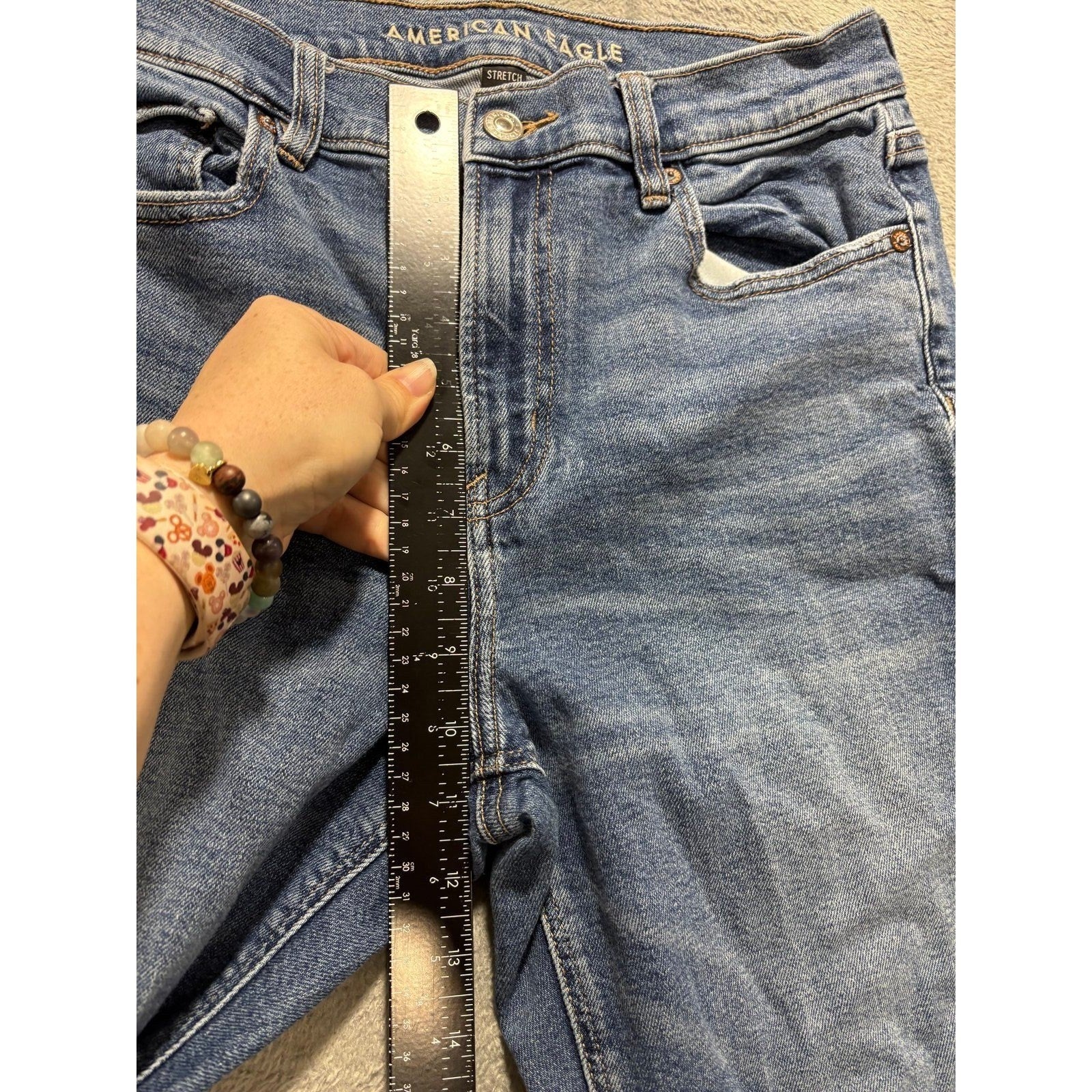 American Eagle Womens 12 Blue Jeans Straight Leg Denim Casual Classic