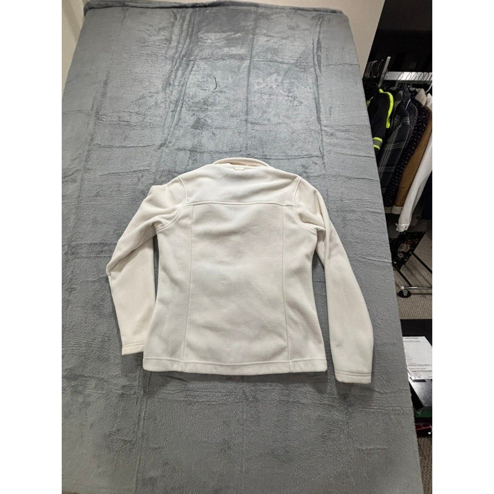 The North Face Womens L Cream Fleece Full Zip Jacket Casual Cozy Athleisure