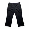 Alfani 16W Black Womens Tummy Control Pull On Crop Pants Stretch Career Casual