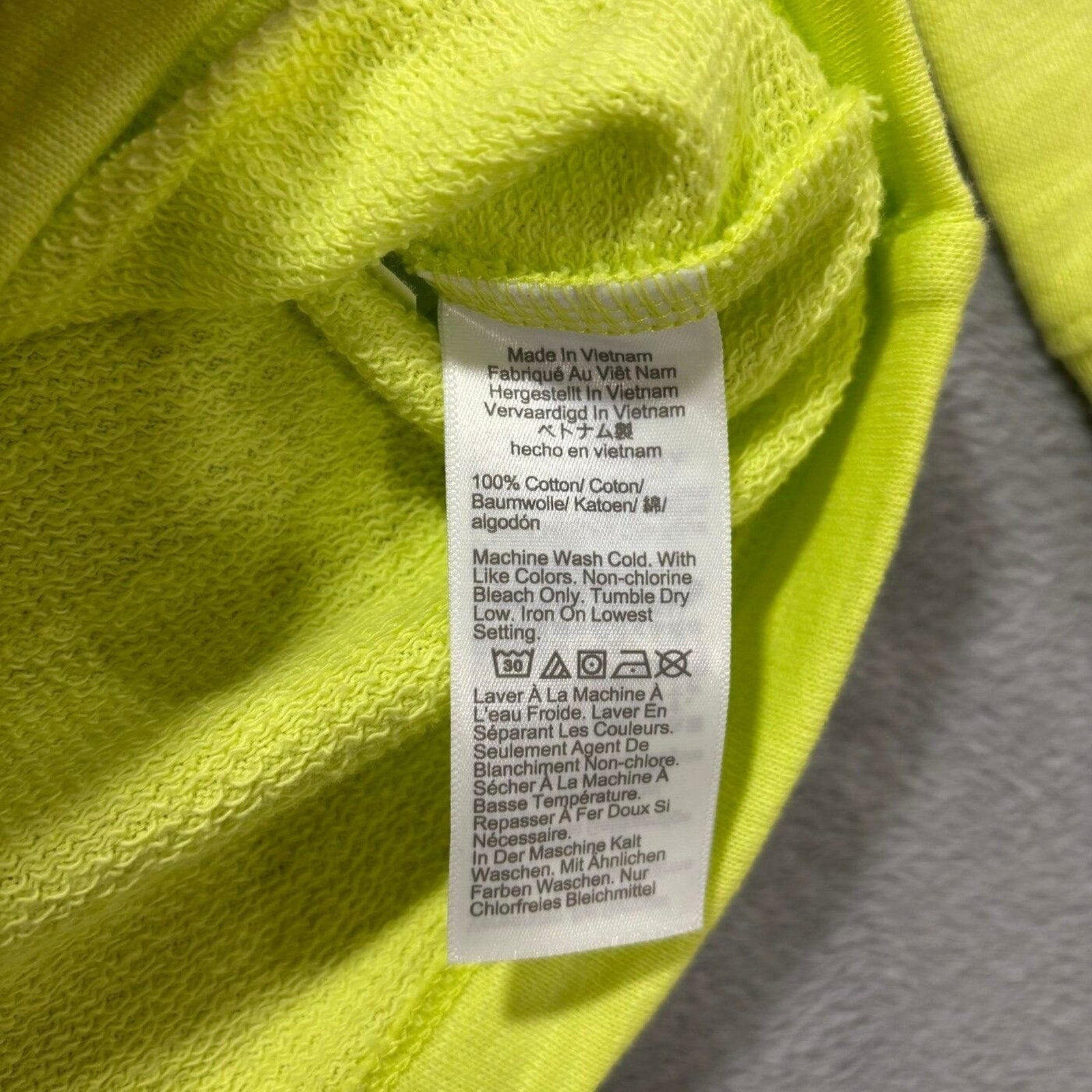 J.Crew S Neon Yellow Womens Sweatshirt Casual Cozy Cotton Pullover