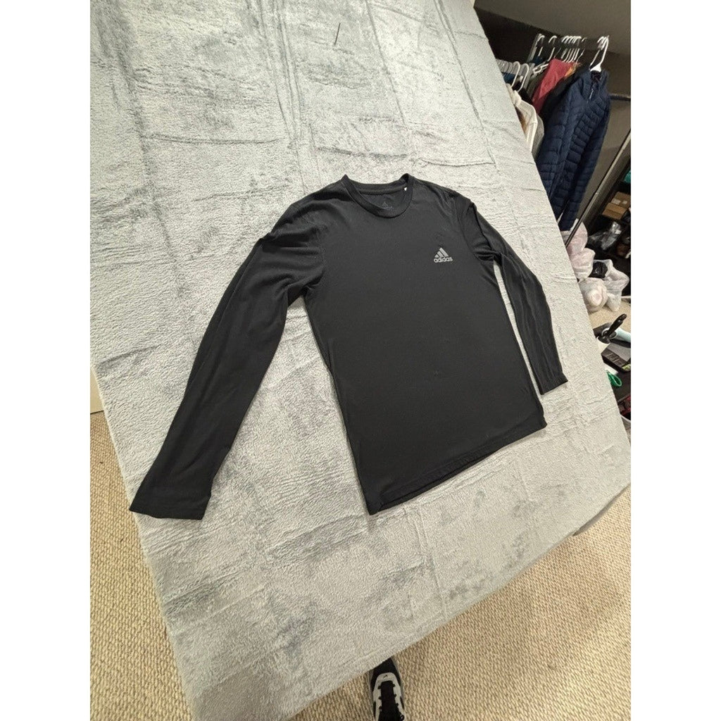 Adidas M Black Long Sleeve Ultimate 2.0 Tee Womens Athleisure Casual Workout