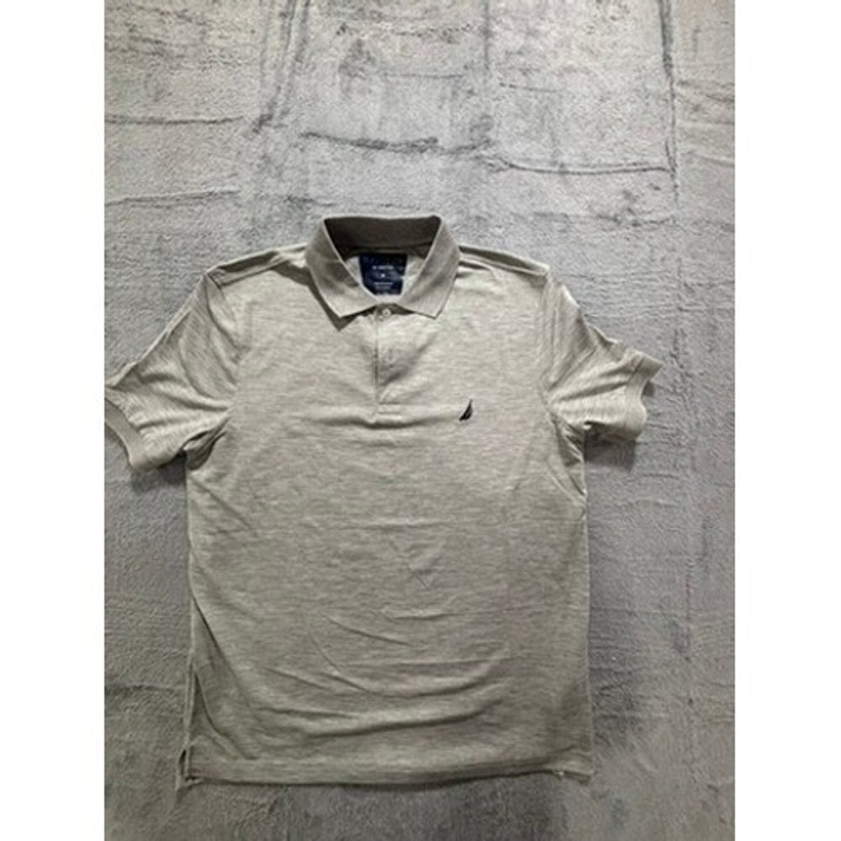 Nautica Navtech M Gray Polo Shirt Mens Casual Athleisure Short Sleeve