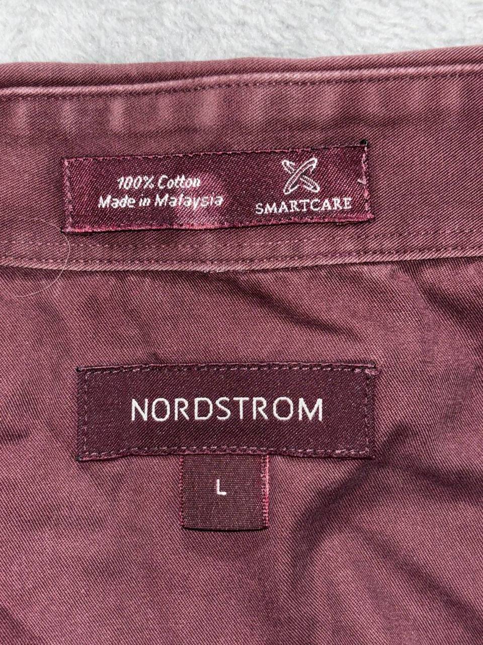 Nordstrom Men's Burgundy Dress Shirt Size L, photo 8 of 8