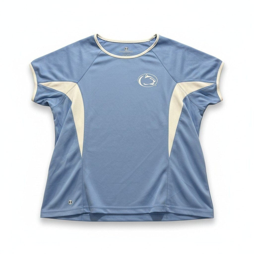 Holloway Womens XL Light Blue Penn State Nittany Lions T-Shirt Athleisure Casual