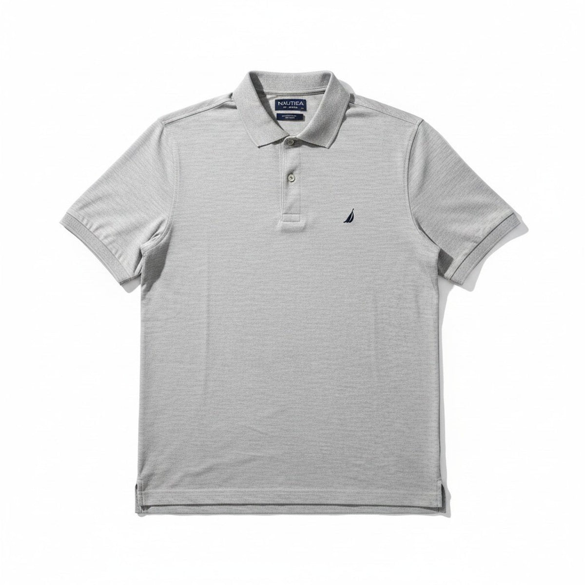 Nautica Navtech M Gray Polo Shirt Mens Casual Athleisure Short Sleeve