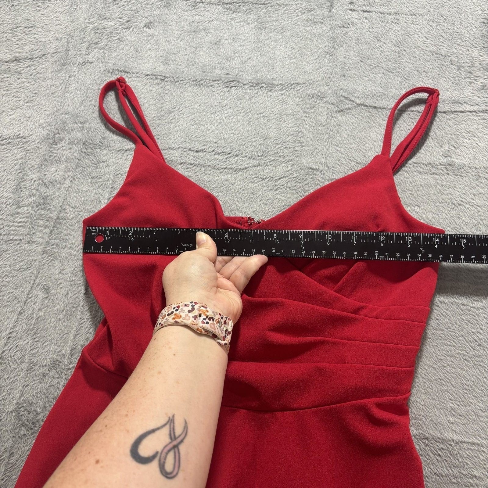 Trixxi Womens S Red Fit and Flare Cocktail Dress Party Date Night Holiday Chic