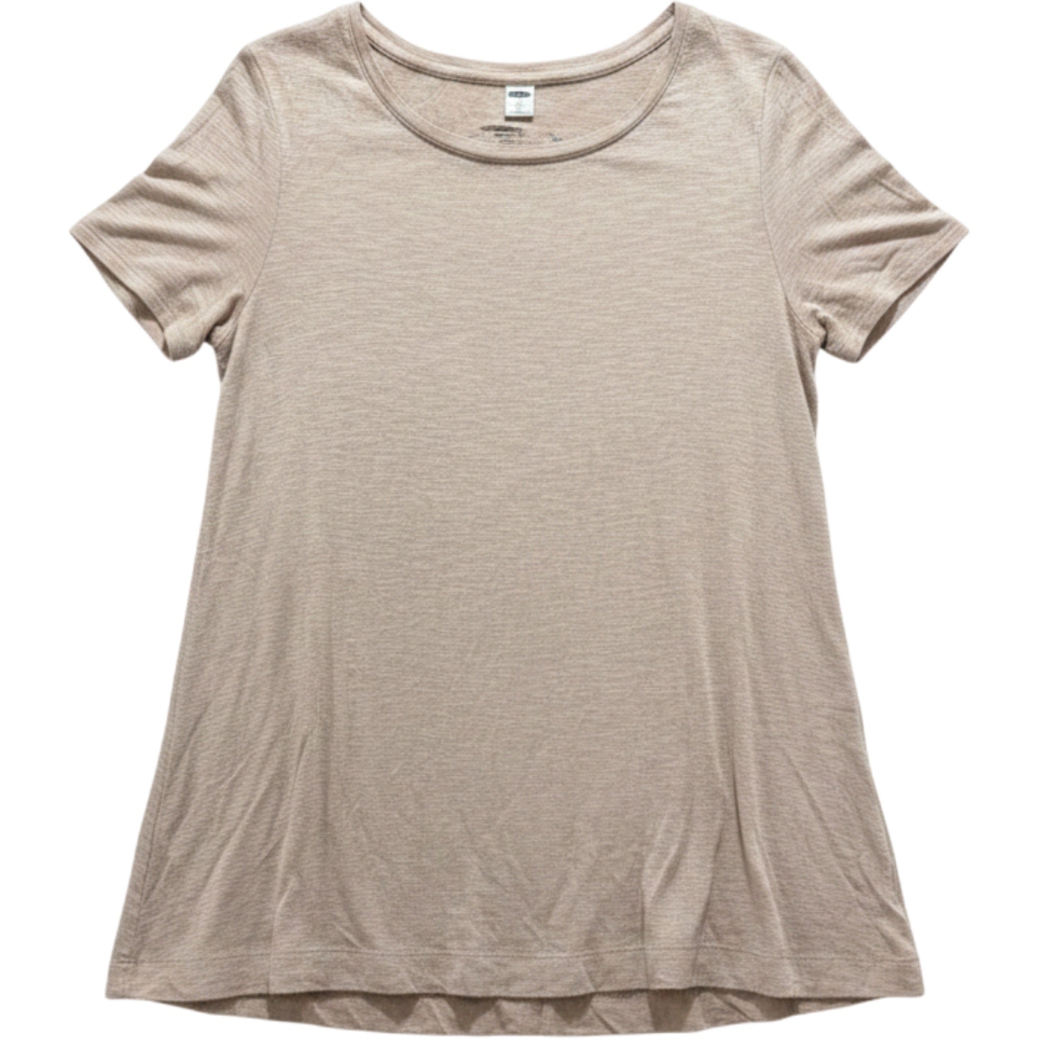 Old Navy Luxe Womens Small Mauve Taupe Short Sleeve Scoop Neck Relaxed Tee Shirt