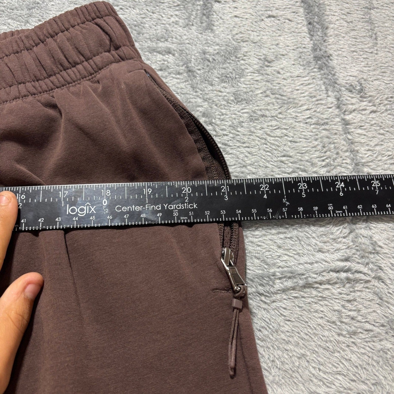 Womens XL Brown Jogger Sweatpants Relaxed Crop Drawstring Athleisure Lounge