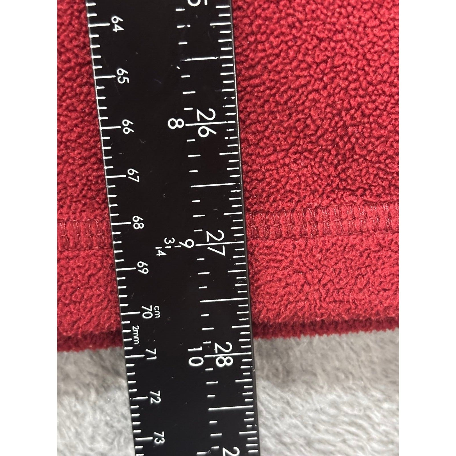 G.H. Bass & Co Womens L Red 1/4 Zip Fleece Pullover Sweater Cozy Casual