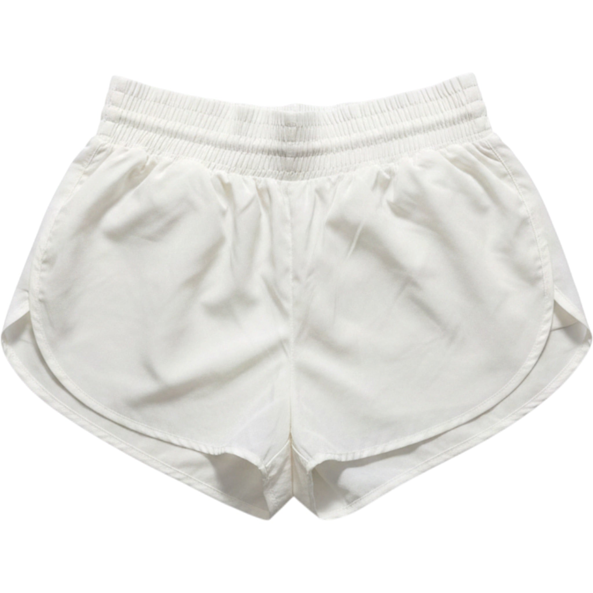 All In Motion Womens XXL Cream 2-in-1 Athletic Running Shorts Smocked High Rise
