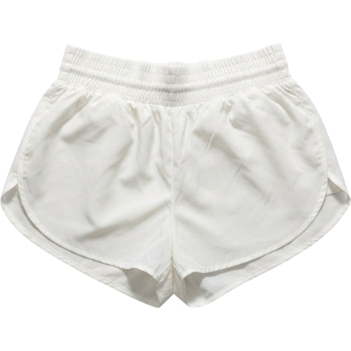 All In Motion Womens XXL Cream 2-in-1 Athletic Running Shorts Smocked High Rise