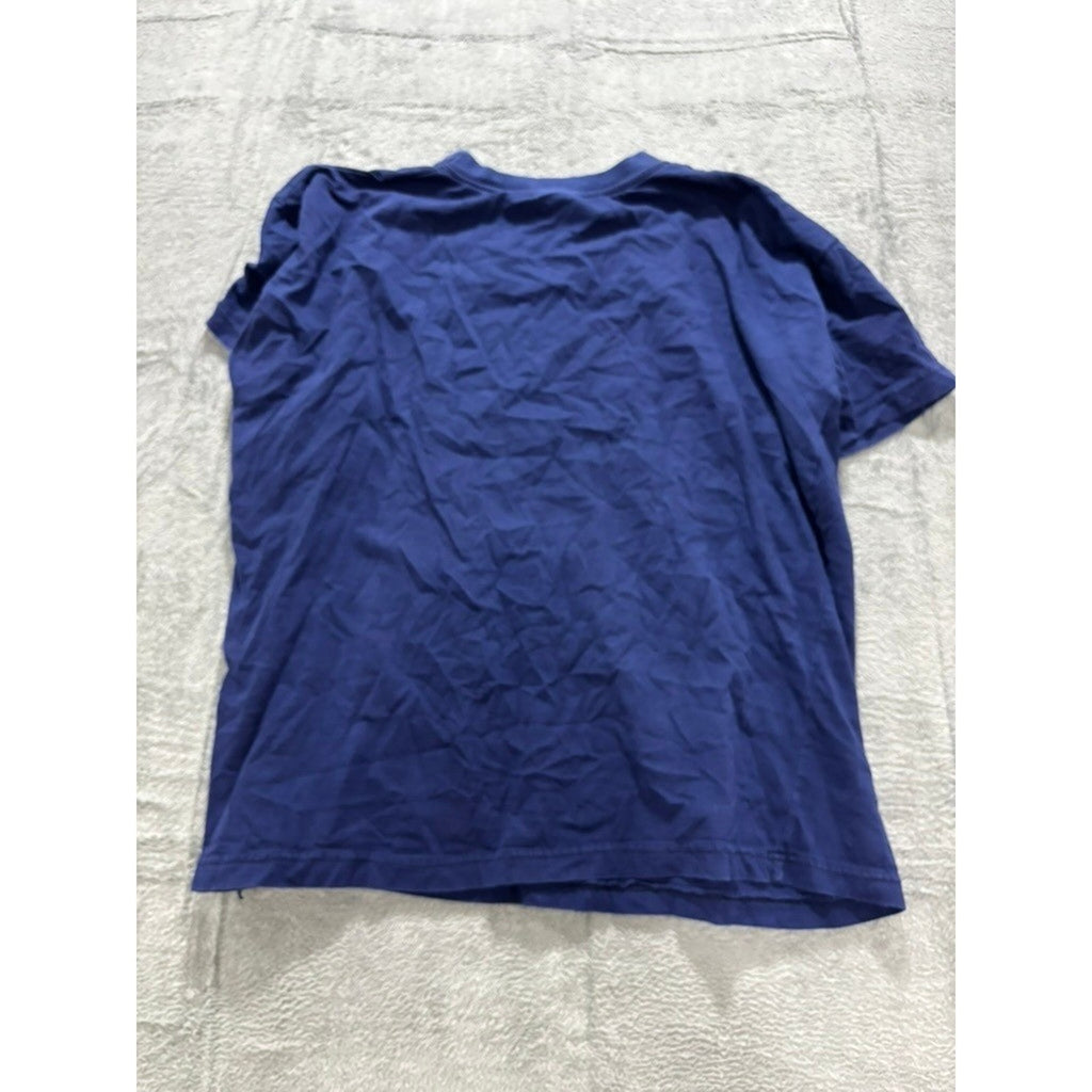 Levant Top T Graphic T Shirt Men XXL Blue Egyptian Print Short Sleeve Cotton