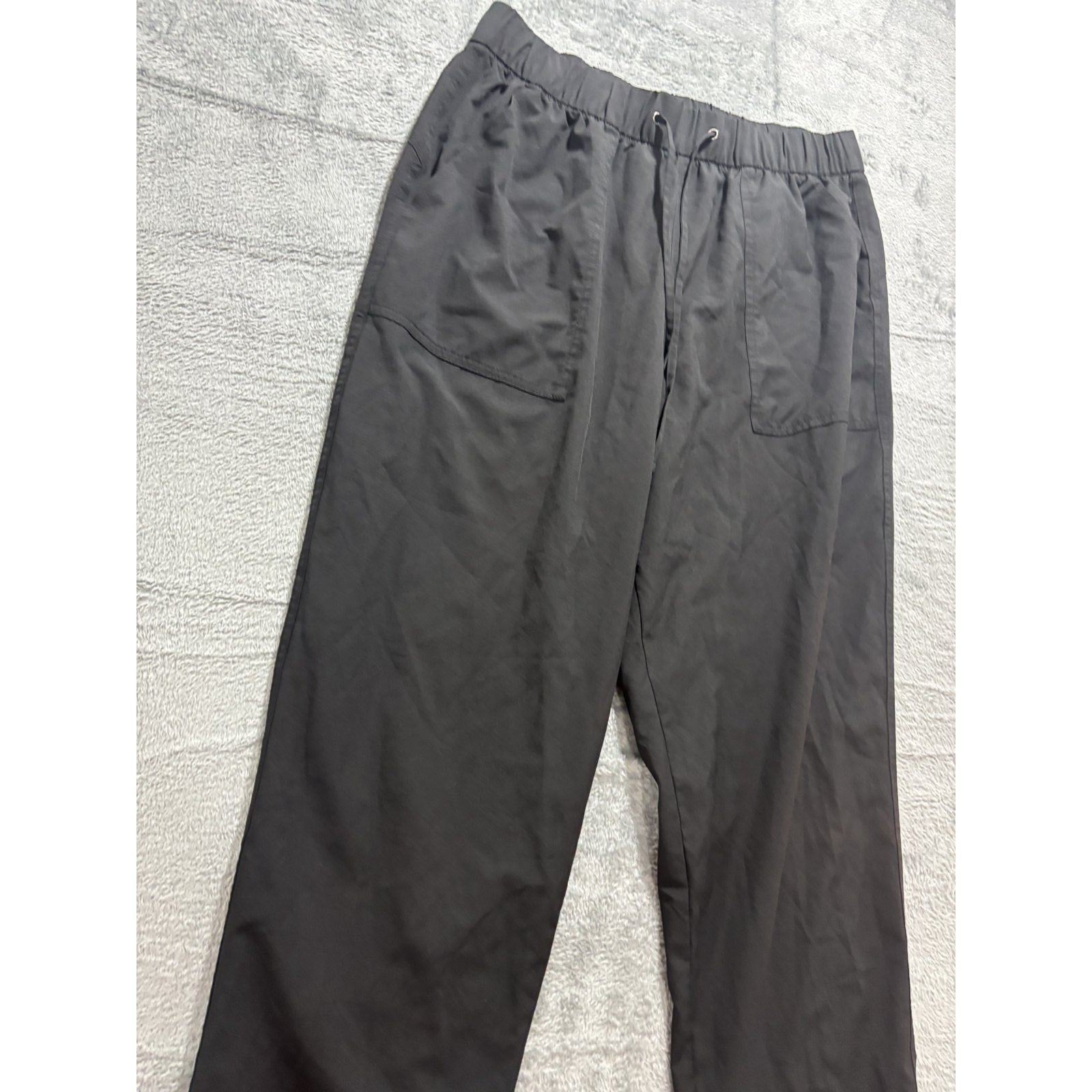 Old Navy Active Womens L Tall Black StretchTech Cargo Jogger Pants Hike Travel