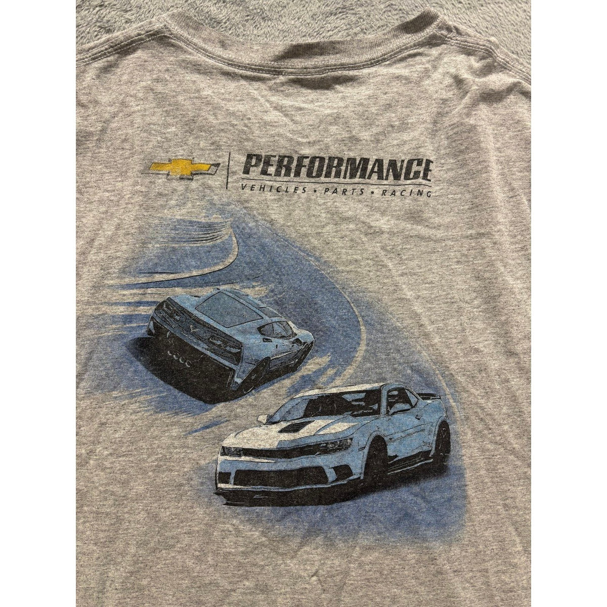 Chevrolet Performance XL Gray Graphic T-Shirt Mens Casual Vintage Racing Tee