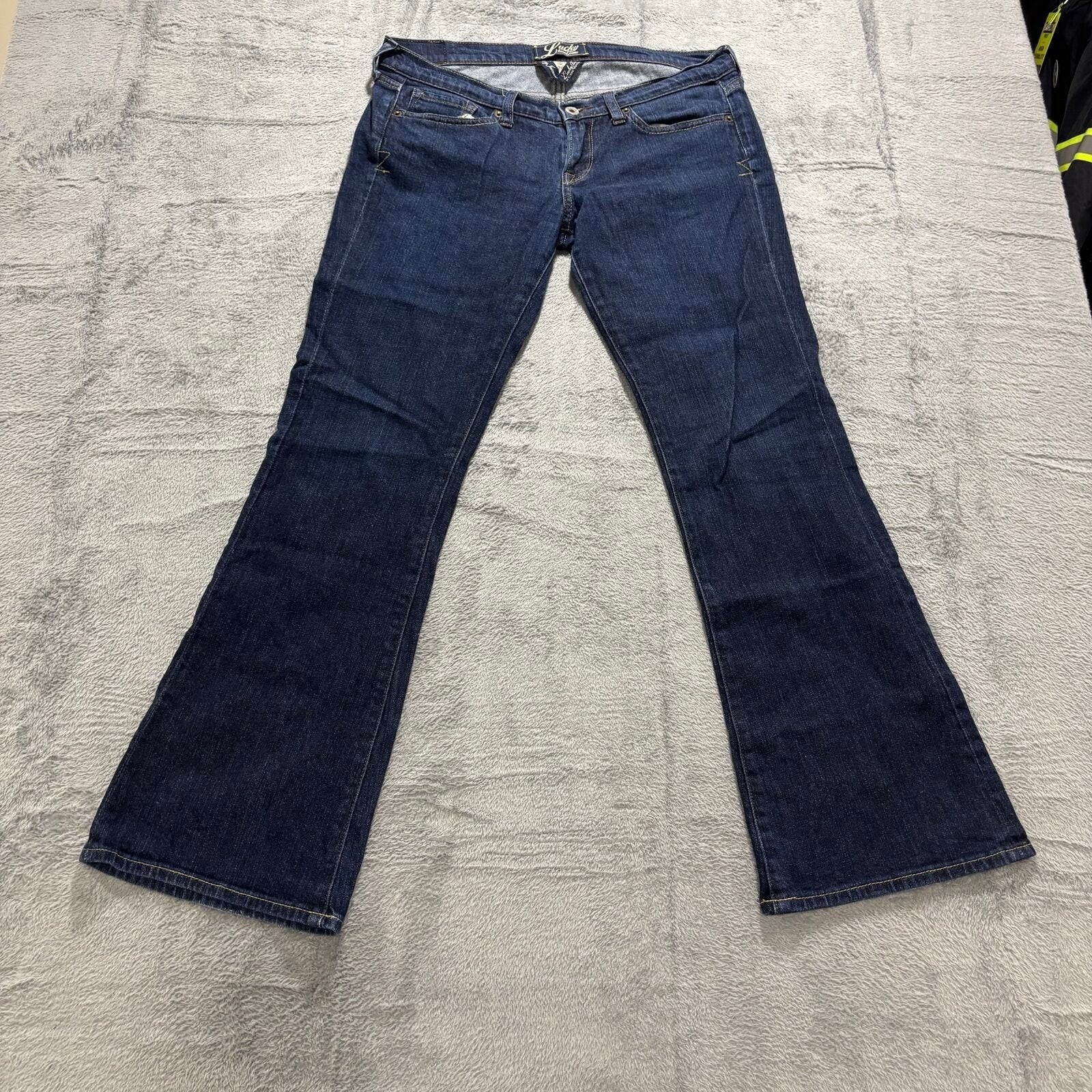Lucky Brand 8/29 Womens Dark Wash Blue Flare Leg Jeans Vintage Boho Casual