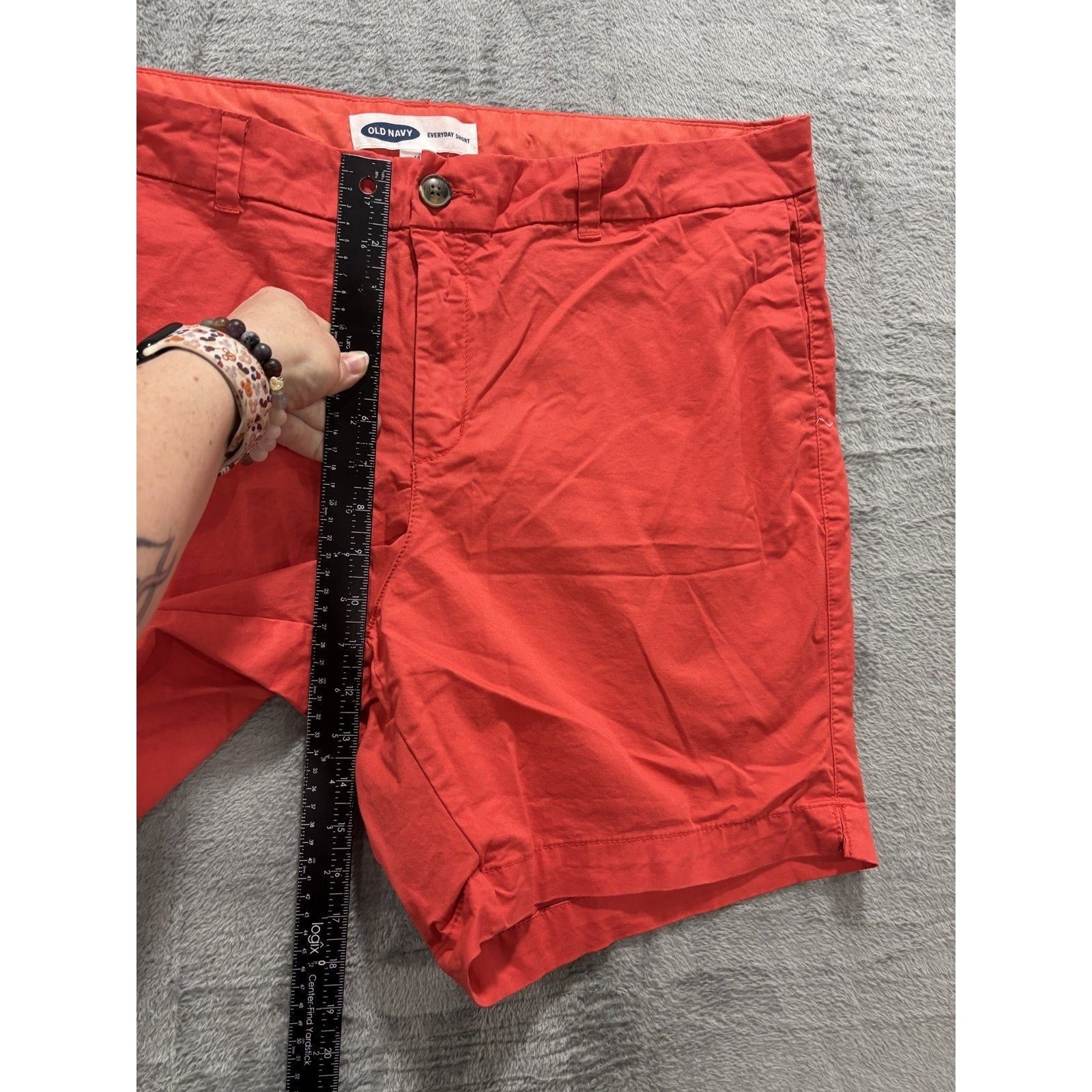 Old Navy 16 Womens Orange Everyday Short Casual Preppy Cotton Chino Shorts