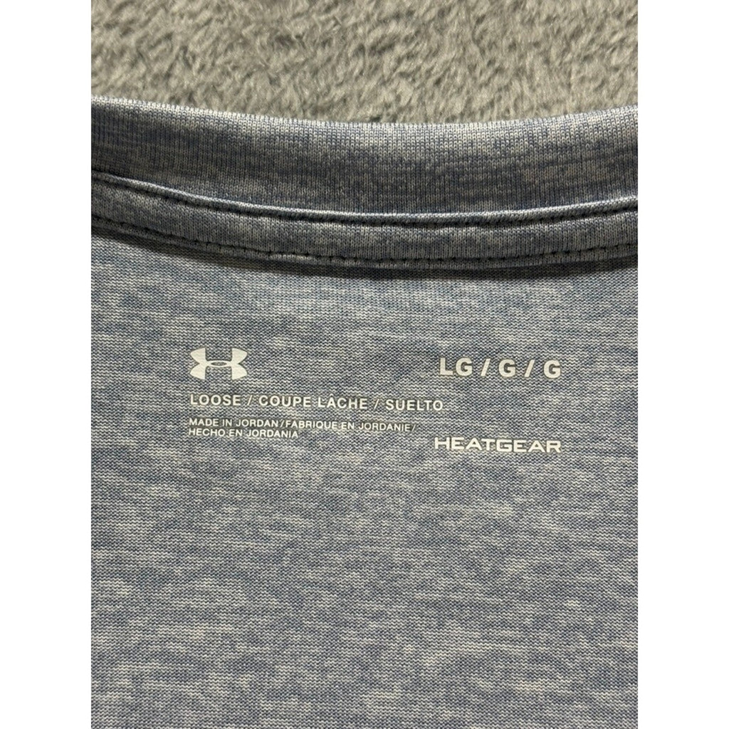 Under Armour Womens L Gray V-Neck Short Sleeve T-Shirt Athleisure Casual