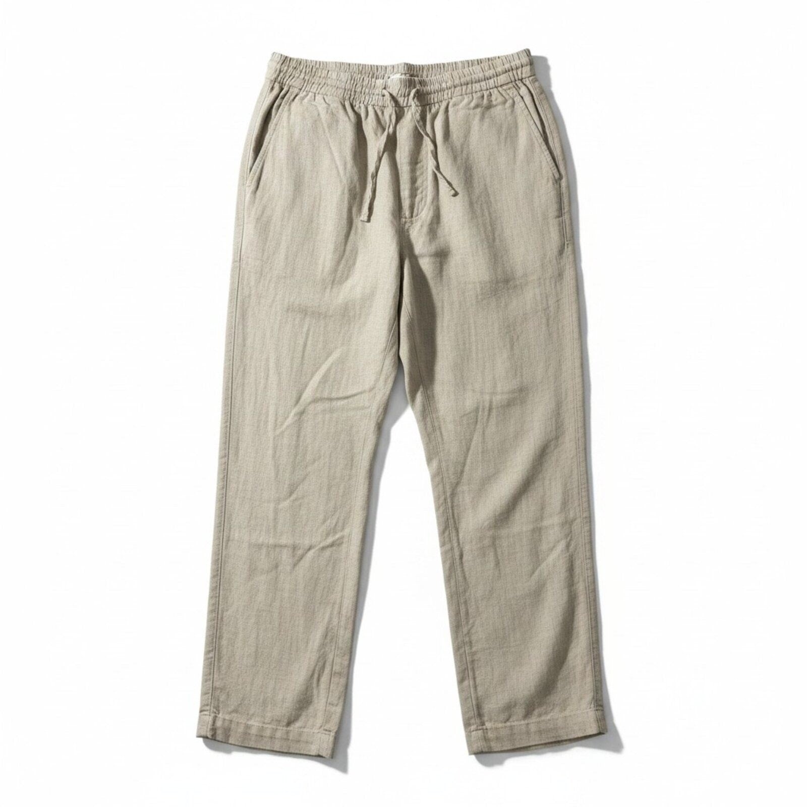 Old Navy L Tall Beige Womens Linen Blend Pants Boho Casual Cozy