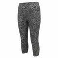 Vogo Athletica Womens XL Grey Leopard Print High Rise Capri Leggings Stretch