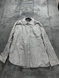 Michael Kors Men's Gray Stripe Shirt 17 1/2 34/35
