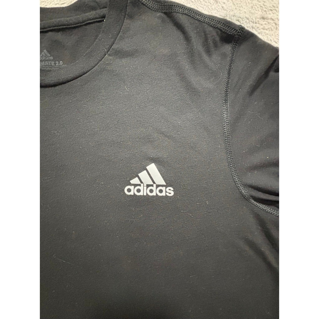 Adidas M Black Long Sleeve Ultimate 2.0 Tee Womens Athleisure Casual Workout