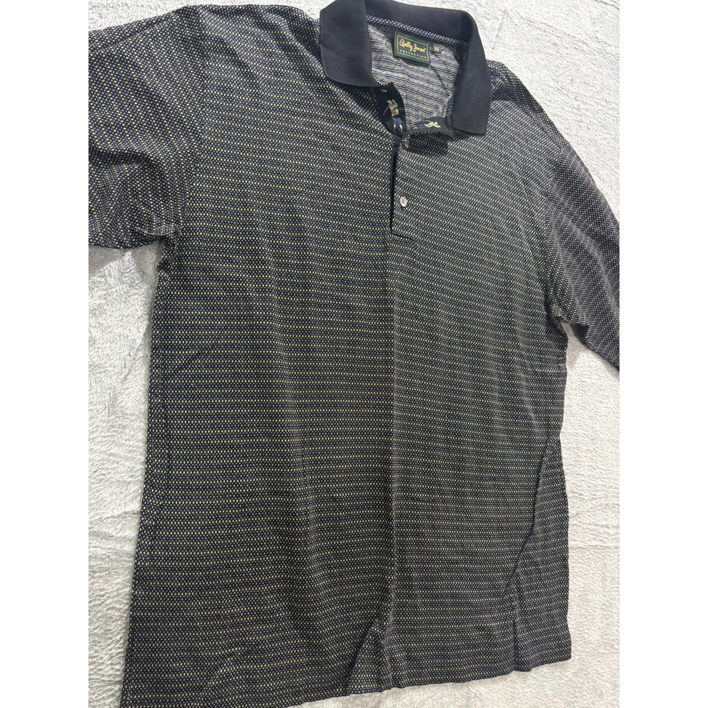 Bobby Jones Polo Shirt Mens M Navy Micro Dot Golf Classic Preppy Casual