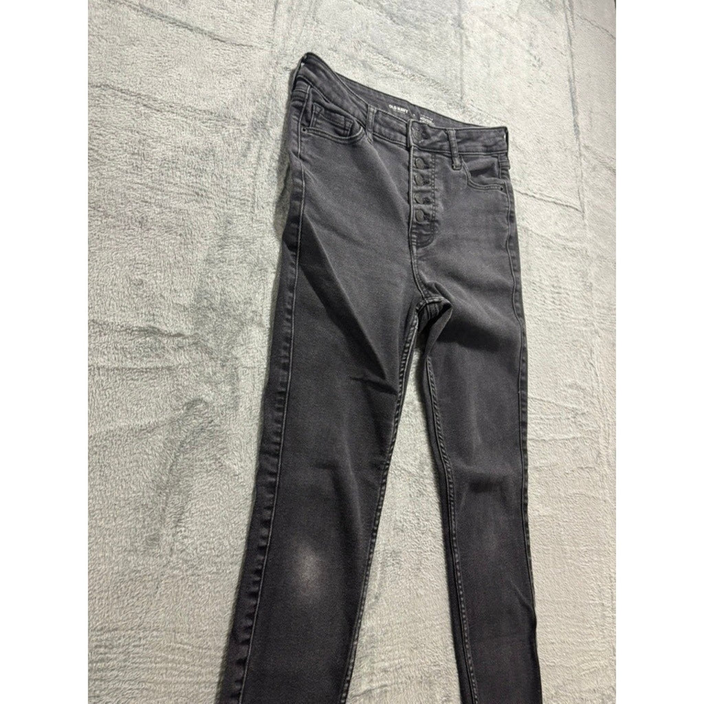 Old Navy 6 Womens Black Rockstar Super Skinny Jeans Extra High Rise Boho Casual