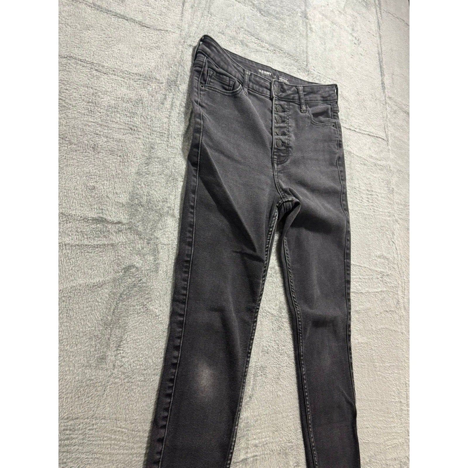 Old Navy 6 Womens Black Rockstar Super Skinny Jeans Extra High Rise Boho Casual