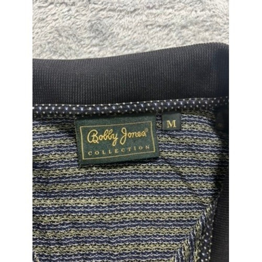 Bobby Jones Polo Shirt Mens M Navy Micro Dot Golf Classic Preppy Casual