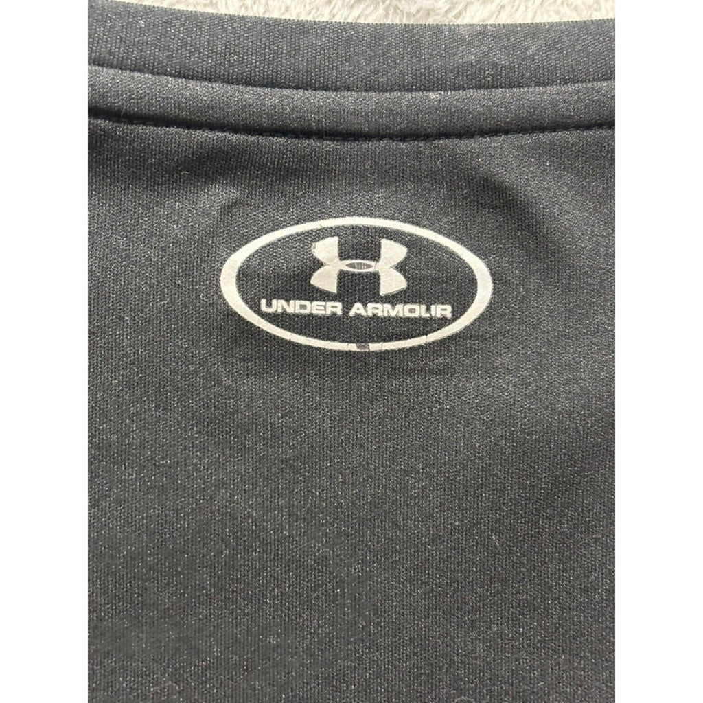 Under Armour Womens LG Black HeatGear V-Neck Loose Fit T-Shirt Athleisure Sporty