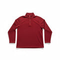G.H. Bass & Co Womens L Red 1/4 Zip Fleece Pullover Sweater Cozy Casual
