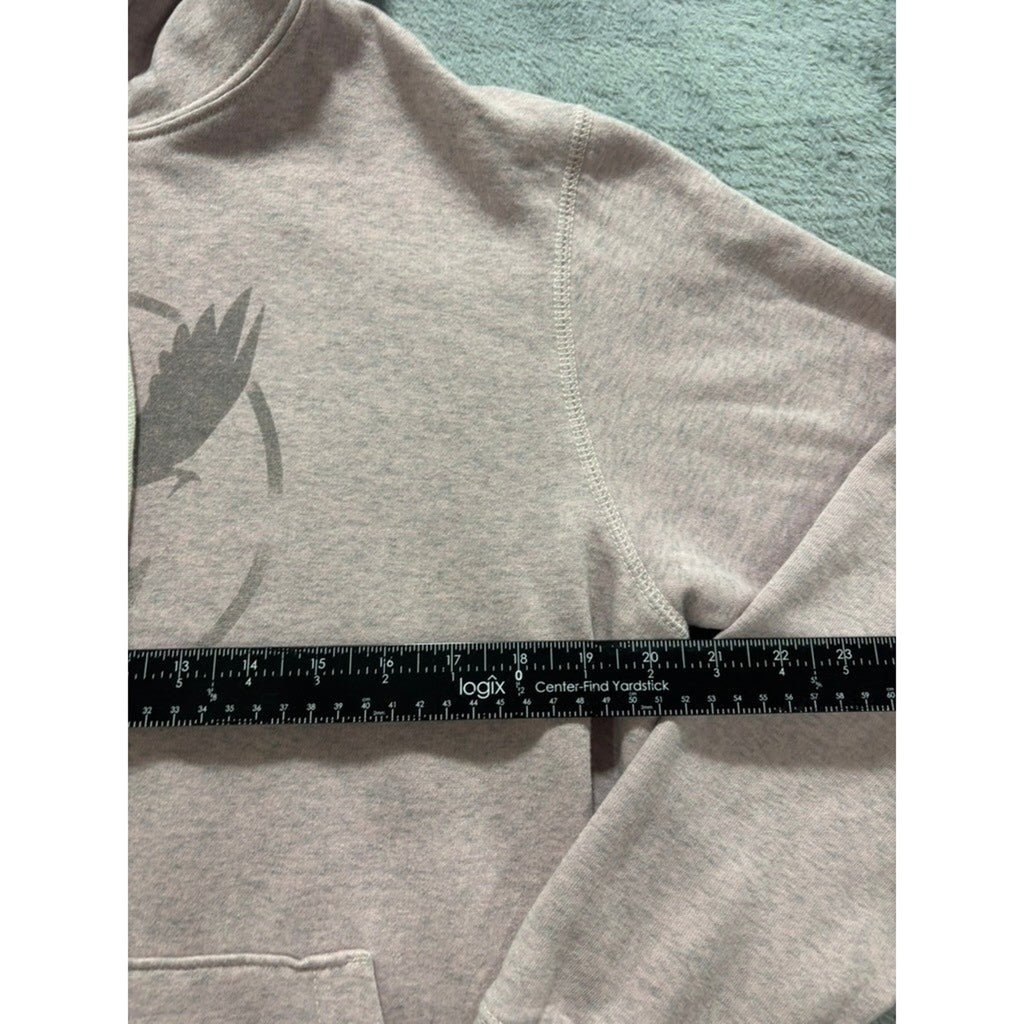 American Eagle Womens S Mauve Pink Graphic Hoodie Sweatshirt Casual Cozy Boho