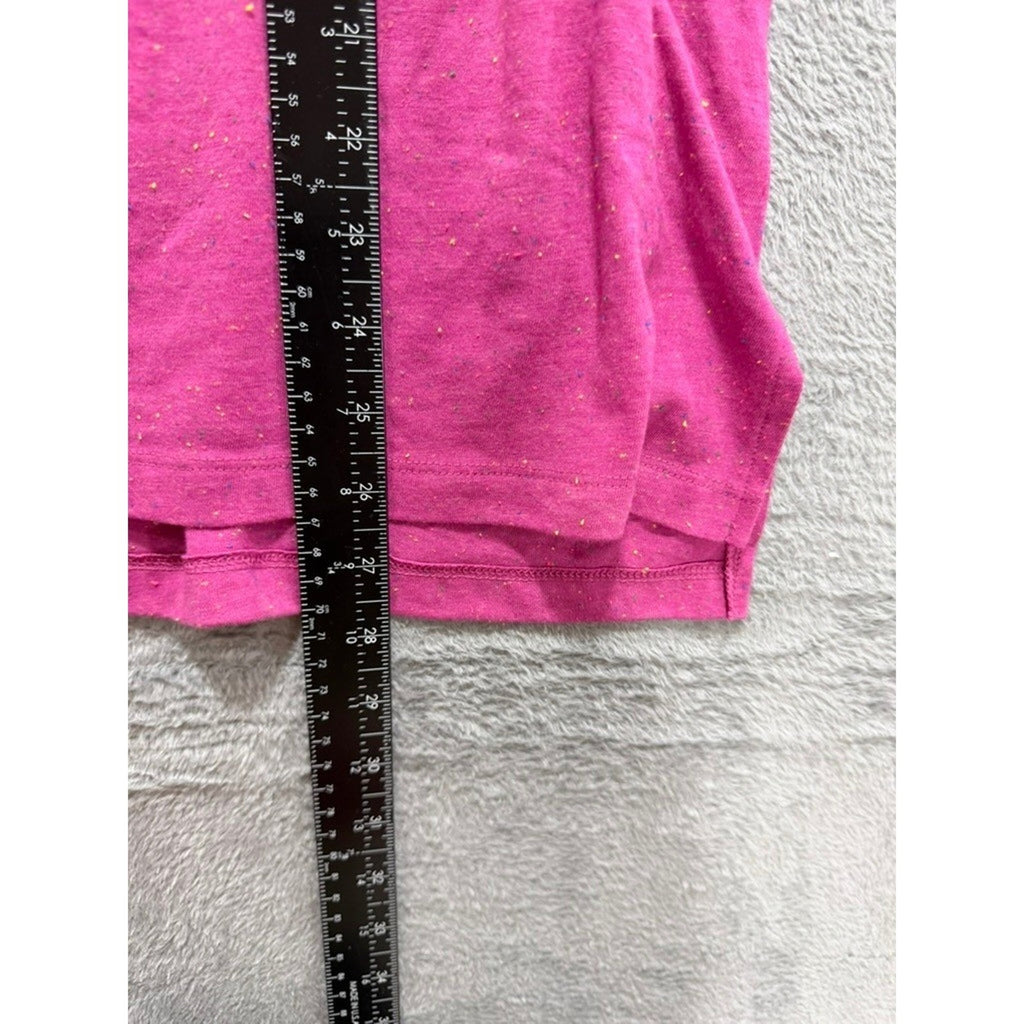 Time and Tru Womens XL Magenta Pink Flecked Sleeveless High Low Tank Top
