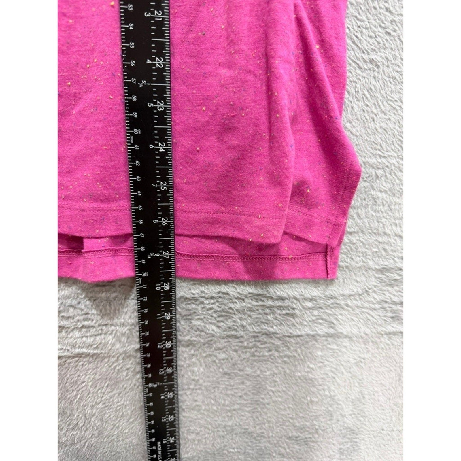 Time and Tru Womens XL Magenta Pink Flecked Sleeveless High Low Tank Top
